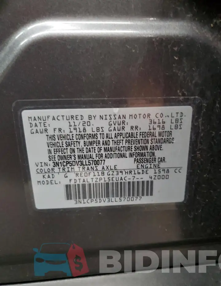 3N1CP5DV3LL570077 Photo# 12