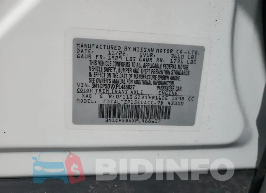 3N1CP5DVXPL488627 Photo# 14