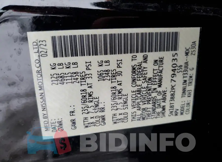 5N1BT3BB2PC794035 Photo# 13
