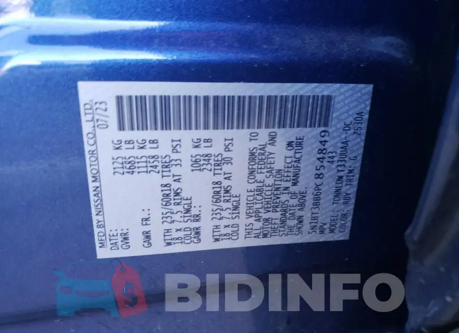 5N1BT3BB6PC854849 Photo# 12