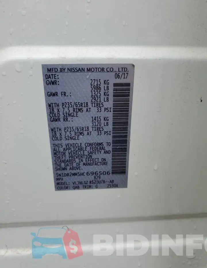 5N1DR2MM5HC696506 Photo# 14