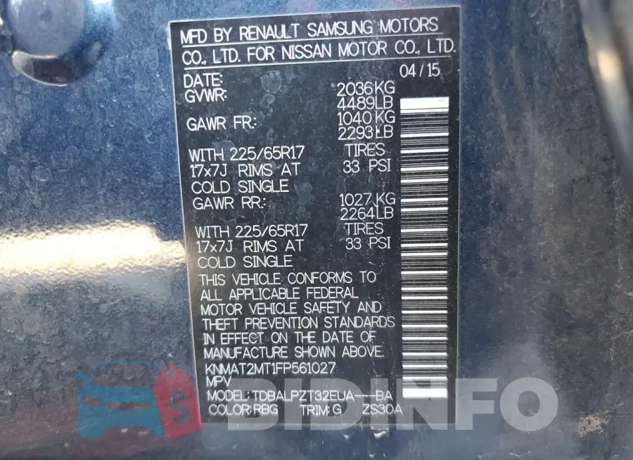 KNMAT2MT1FP561027 Photo# 13