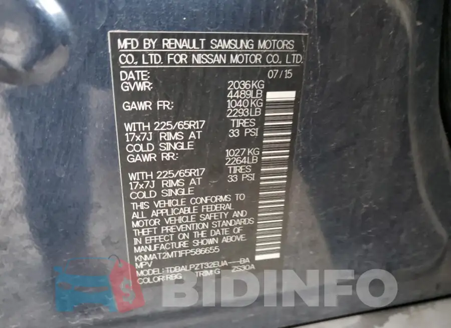 KNMAT2MT1FP586655 Photo# 13