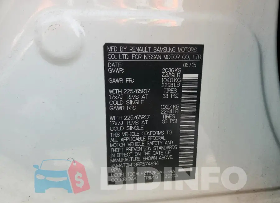 KNMAT2MT3FP574894 Photo# 12