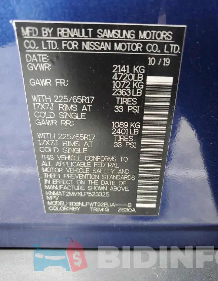 KNMAT2MVXLP523325 Photo# 13
