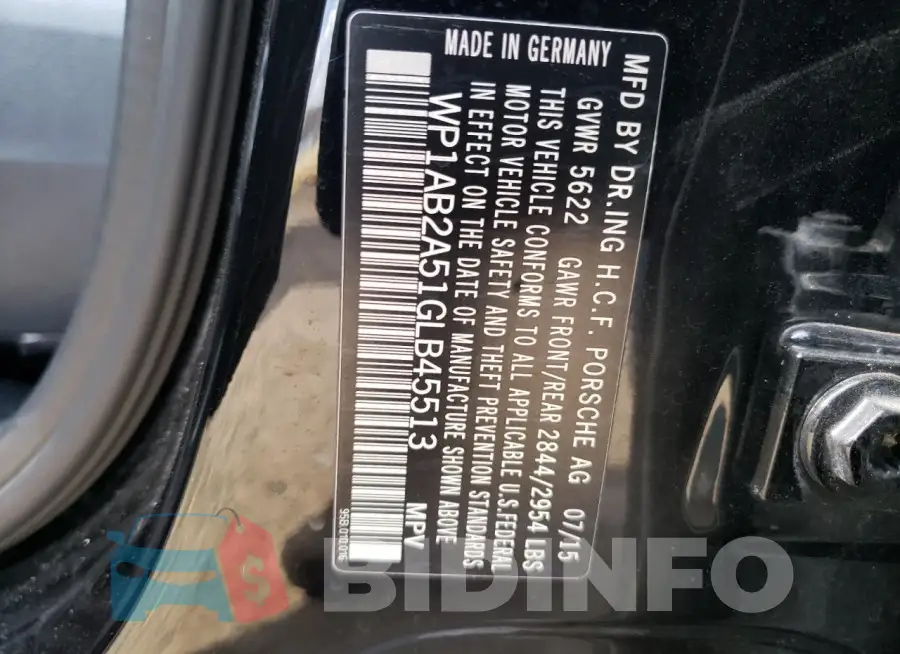 WP1AB2A51GLB45513 Photo# 13