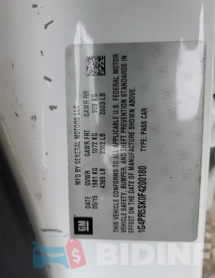 1G4PR5SK0F4200180 Photo# 13