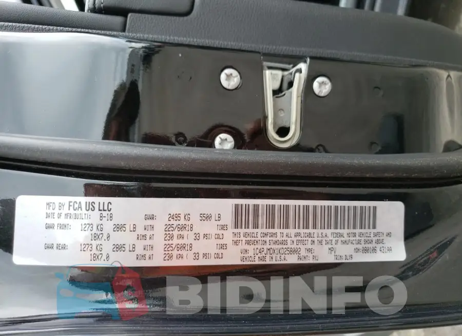 1C4PJMDX1KD258002 Photo# 13