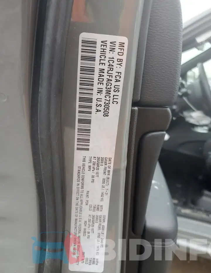 1C4RJFAG3MC730508 Photo# 14