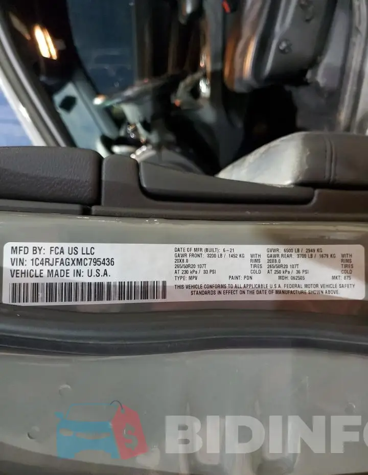 1C4RJFAGXMC795436 Photo# 13