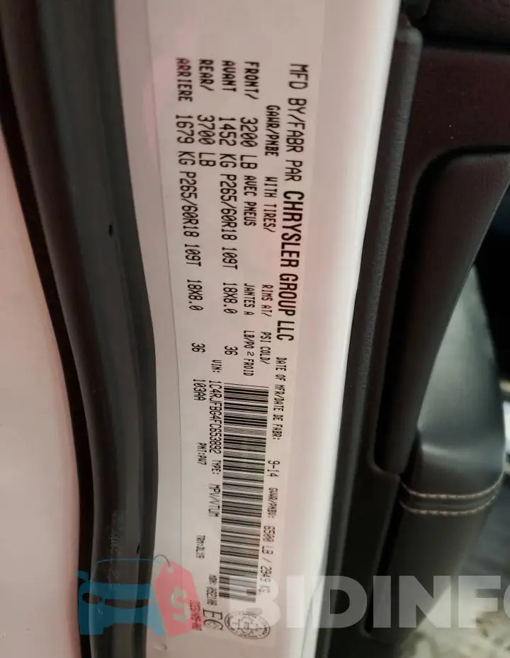 1C4RJFBG4FC653892 Photo# 14