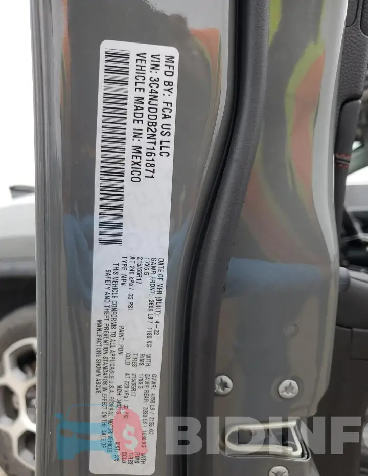3C4NJDDB2NT161871 Photo# 12
