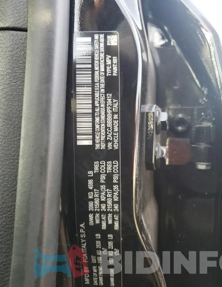ZACCJBBB6HPF39412 Photo# 14
