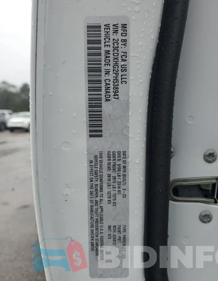 2C3CDXHG2PH538947 Photo# 13