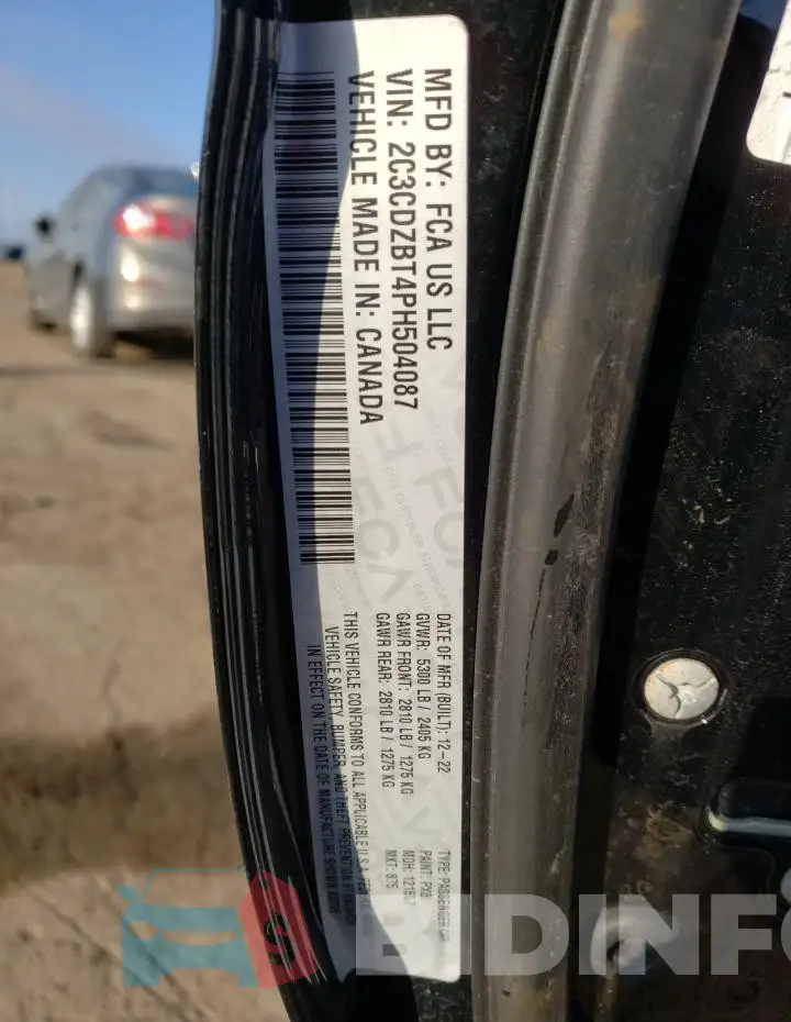 2C3CDZBT4PH504087 Photo# 12