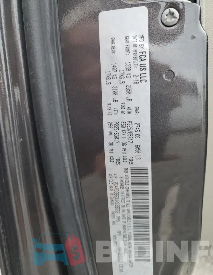 2C4RDGBG3JR225552 Photo# 12