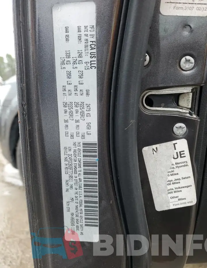 3C4PDCBG5FT718511 Photo# 13