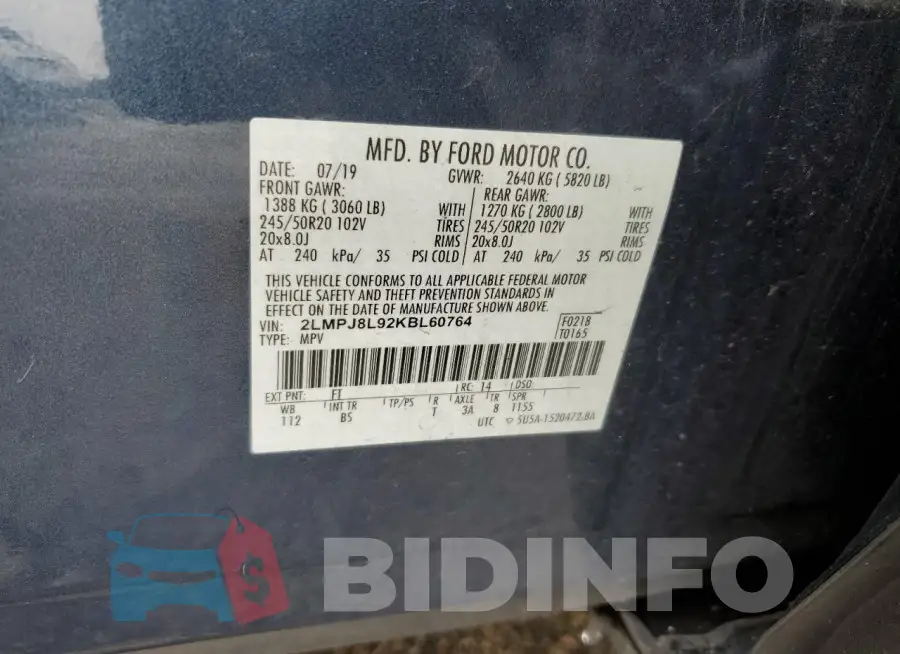 2LMPJ8L92KBL60764 Photo# 13