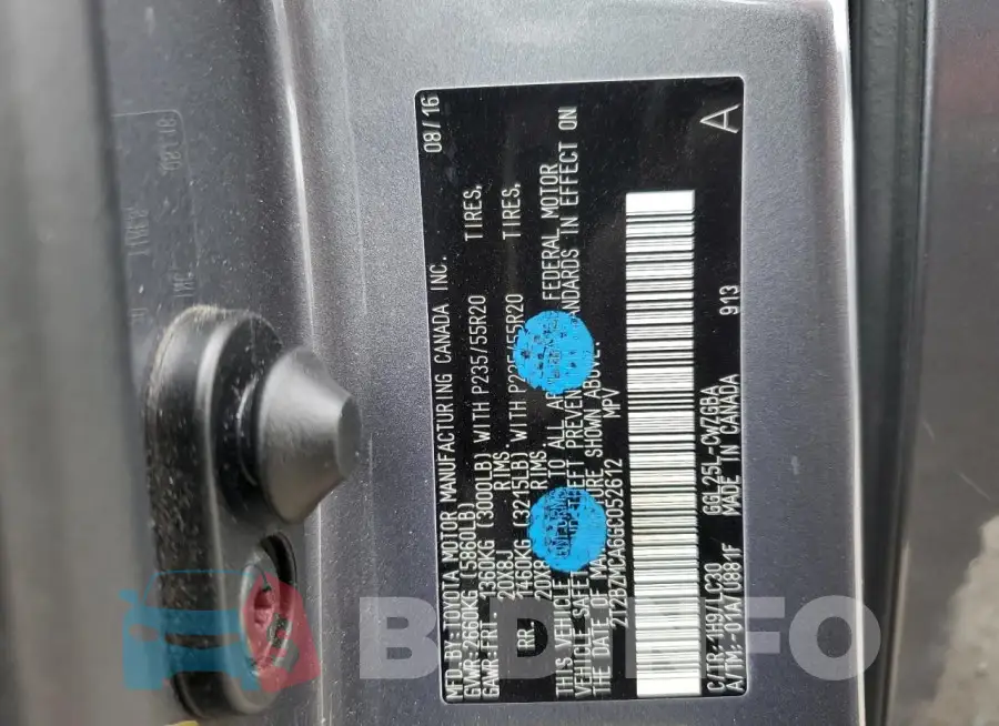 2T2BZMCA6GC052612 Photo# 13