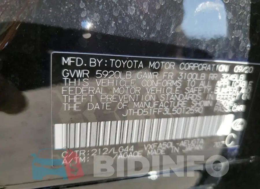 JTHD51FF3L5012590 Photo# 12