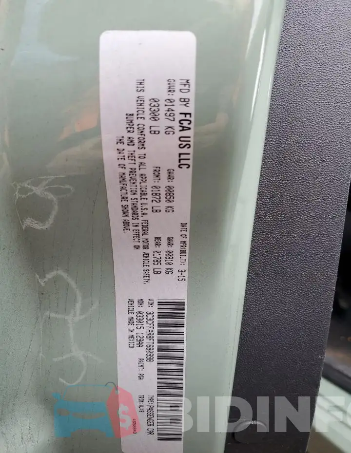 3C3CFFAR8FT680998 Photo# 13