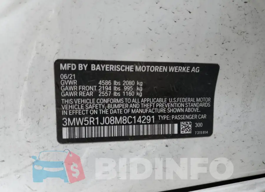 3MW5R1J08M8C14291 Photo# 12
