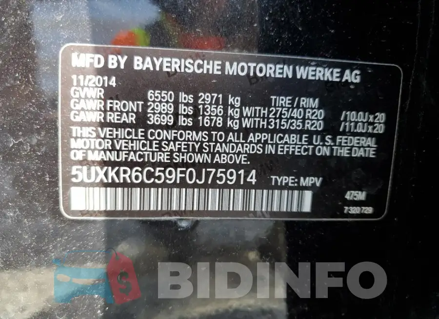 5UXKR6C59F0J75914 Photo# 12