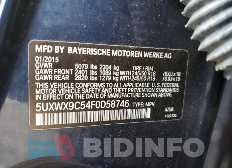 5UXWX9C54F0D58746 Photo# 12