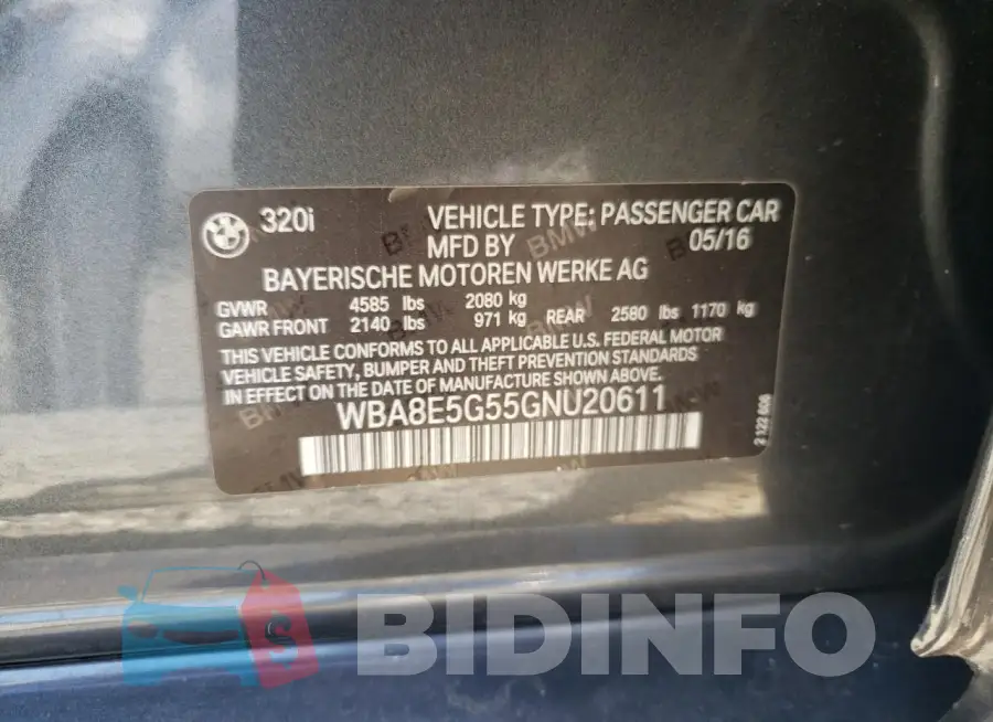 WBA8E5G55GNU20611 Photo# 12