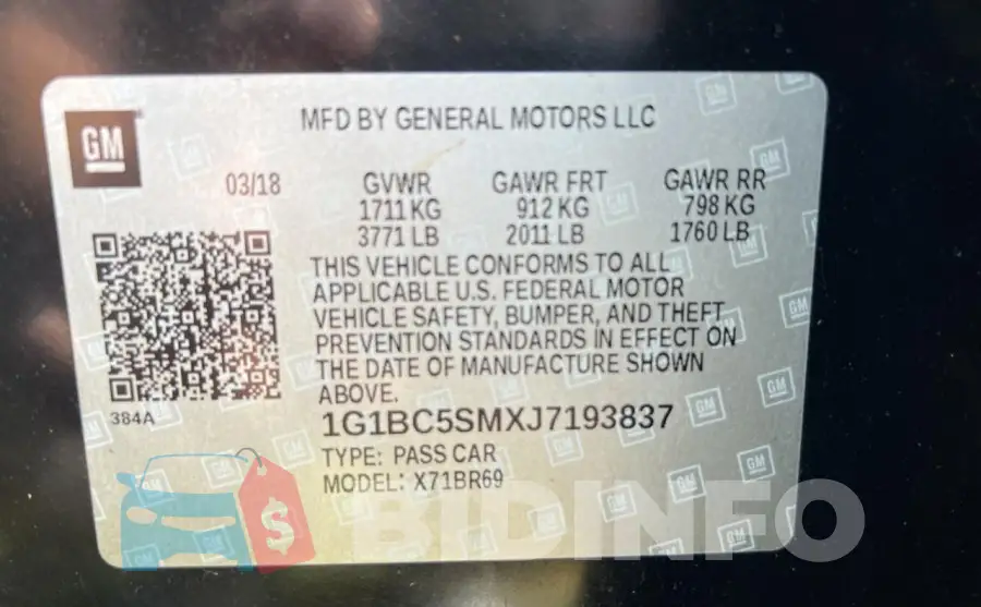 1G1BC5SMXJ7193837 Photo# 10