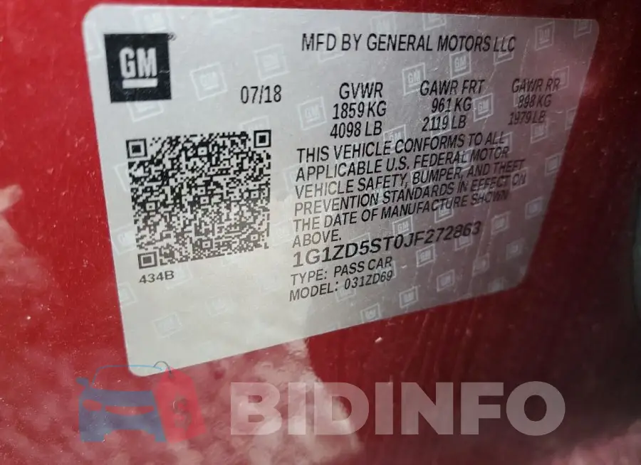 1G1ZD5ST0JF272863 Photo# 12