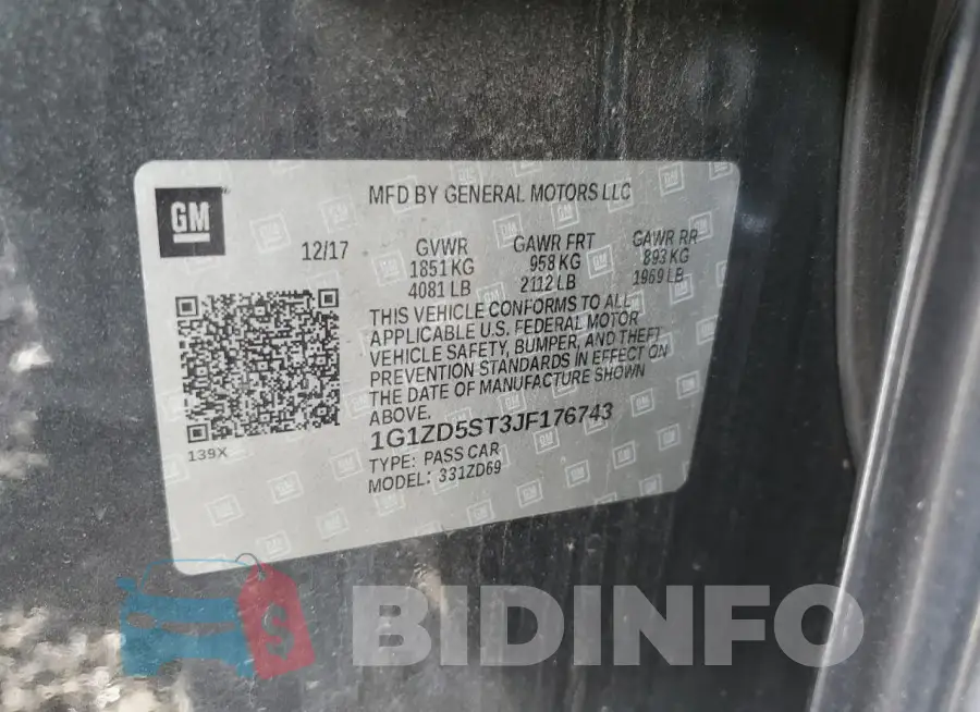 1G1ZD5ST3JF176743 Photo# 12