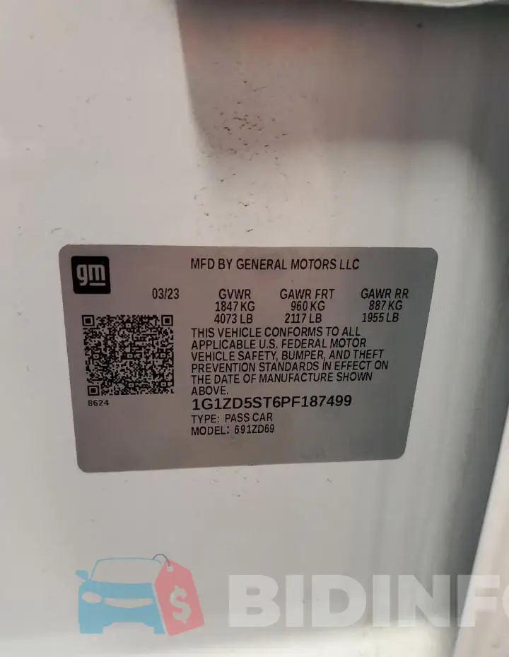 1G1ZD5ST6PF187499 Photo# 13