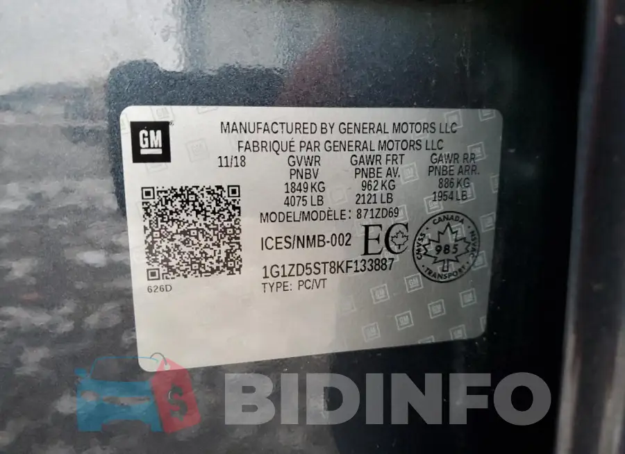 1G1ZD5ST8KF133887 Photo# 12