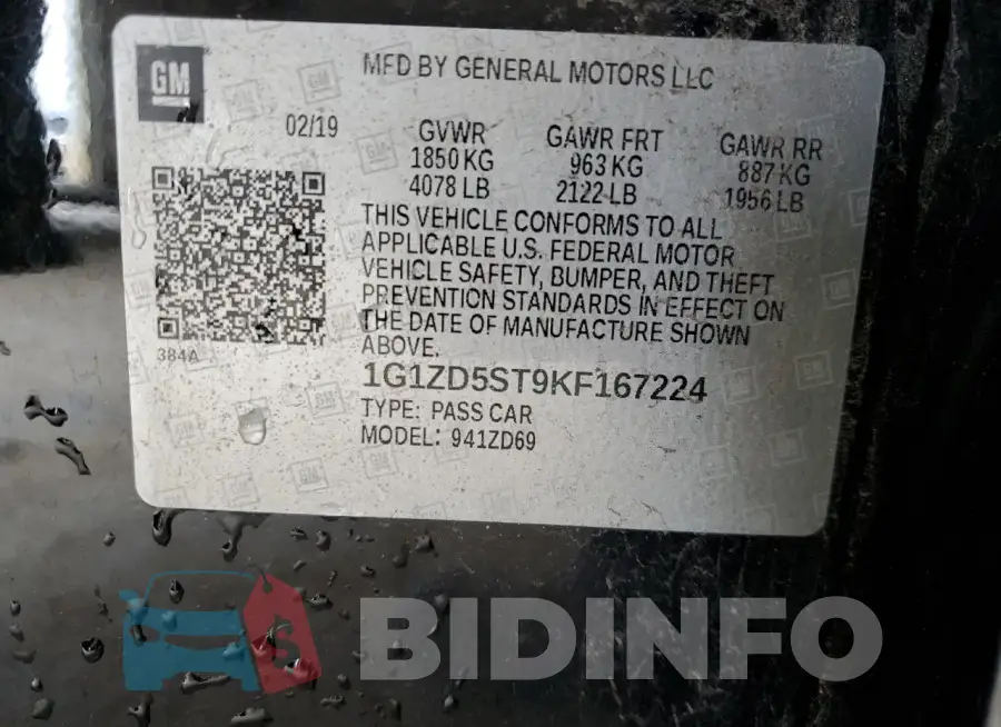 1G1ZD5ST9KF167224 Photo# 12