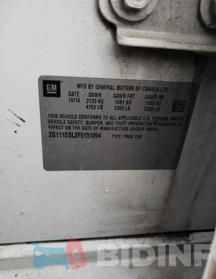2G1115SL2F9151094 Photo# 12