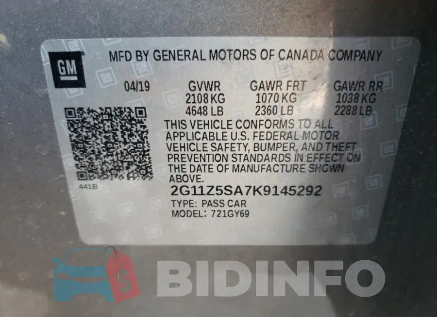 2G11Z5SA7K9145292 Photo# 12