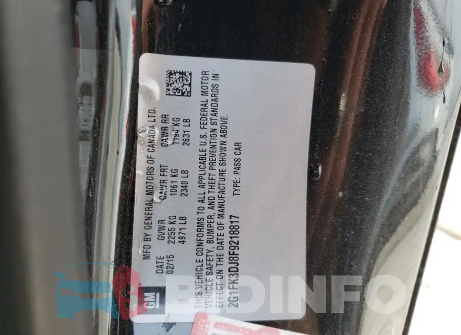 2G1FK3DJ8F9218817 Photo# 12