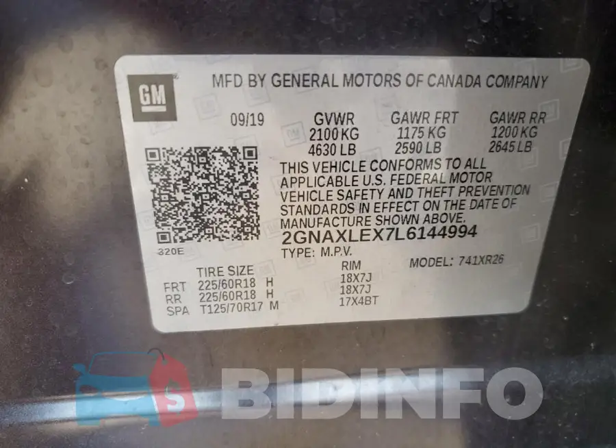2GNAXLEX7L6144994 Photo# 12