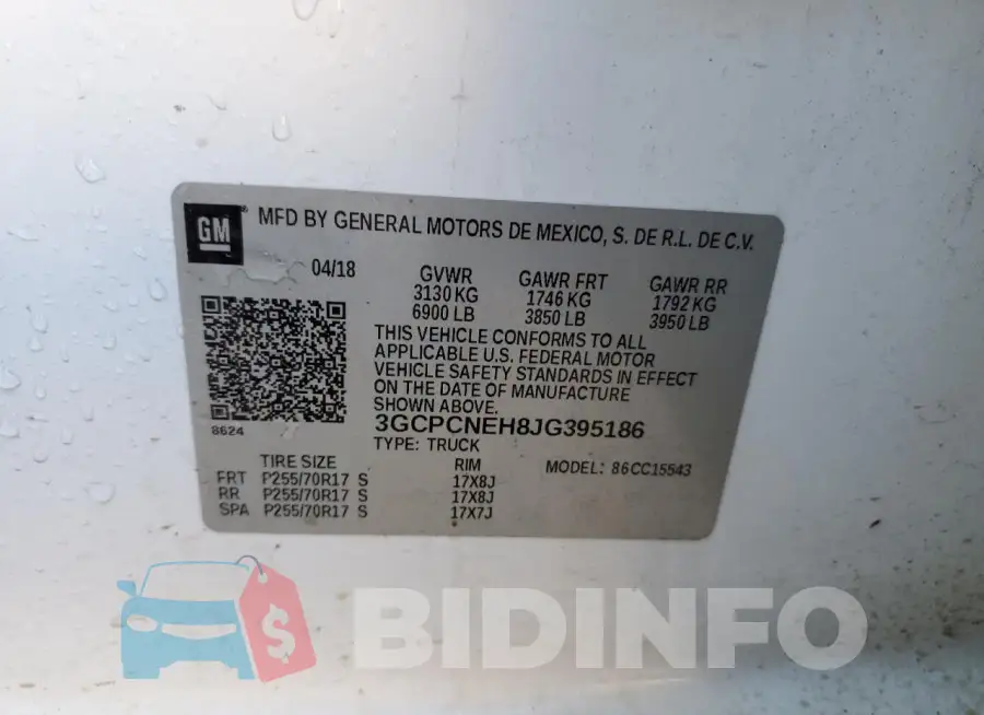 3GCPCNEH8JG395186 Photo# 12