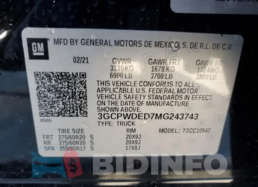 3GCPWDED7MG243743 Photo# 13