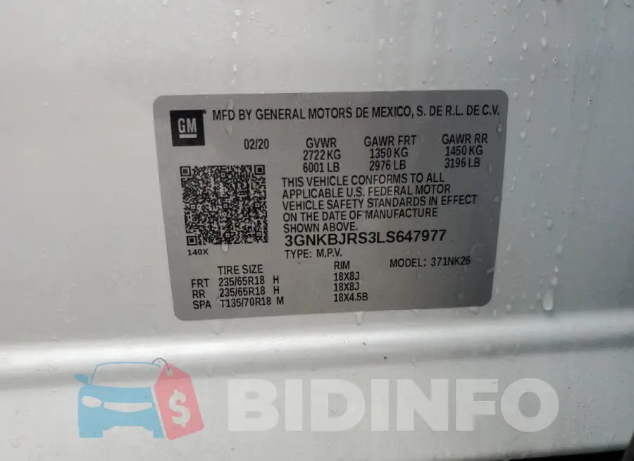 3GNKBJRS3LS647977 Photo# 13