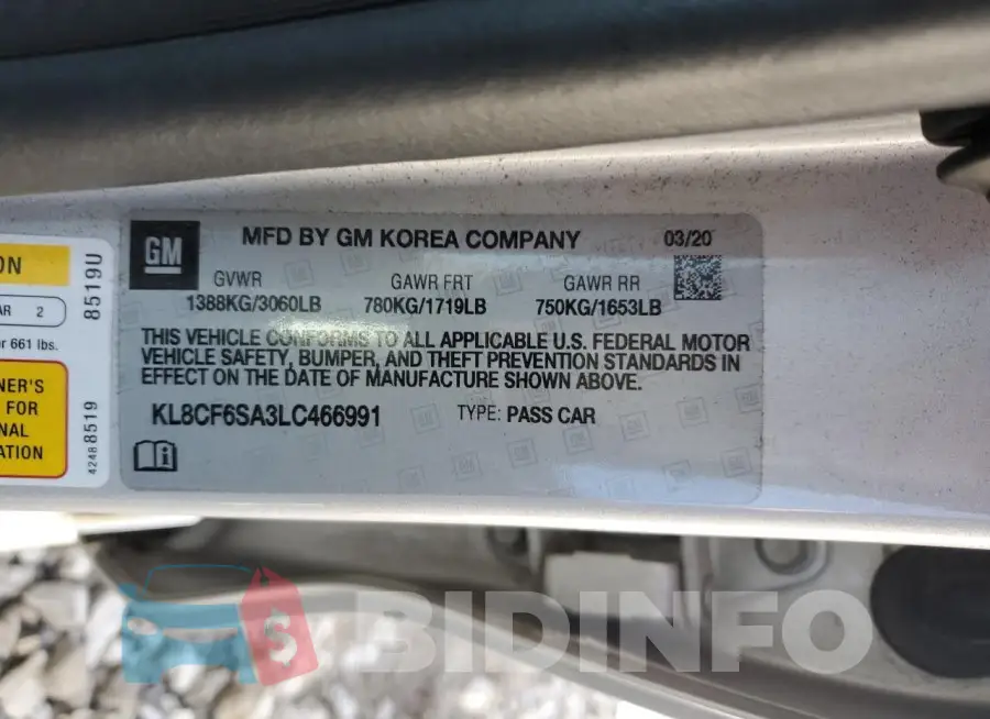 KL8CF6SA3LC466991 Photo# 13