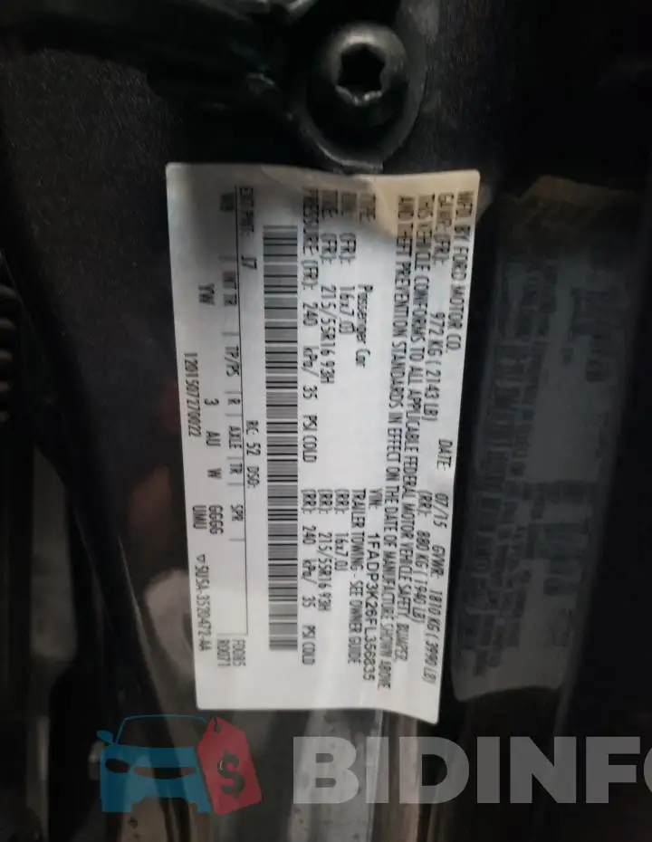 1FADP3K26FL356835 Photo# 12