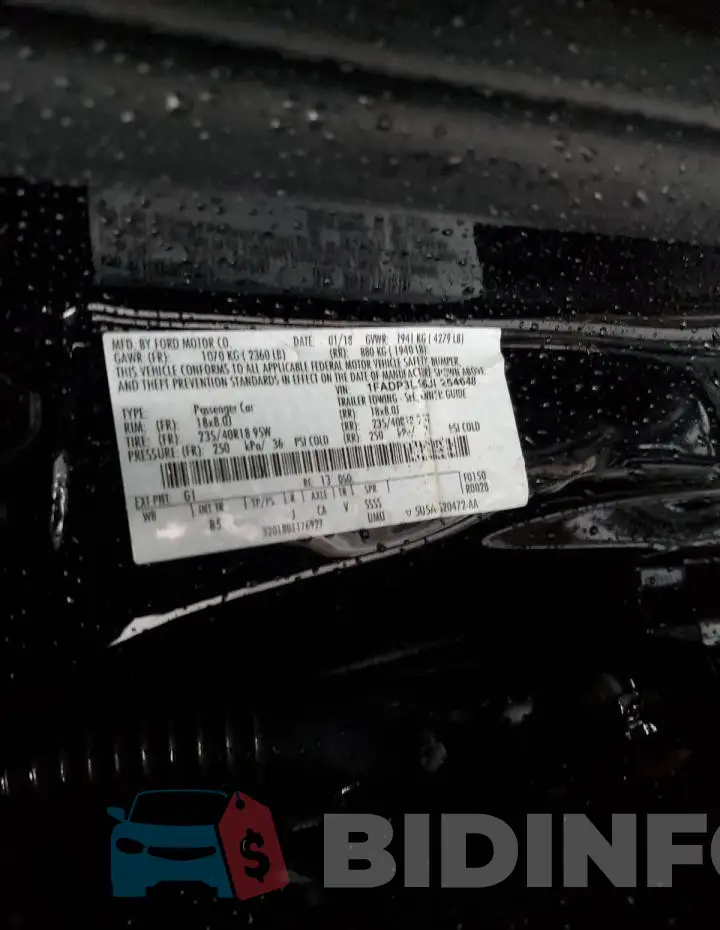 1FADP3L96JL254648 Photo# 12