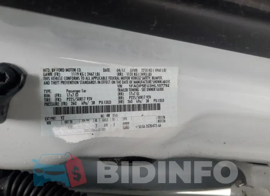 1FADP5EU3HL107792 Photo# 12