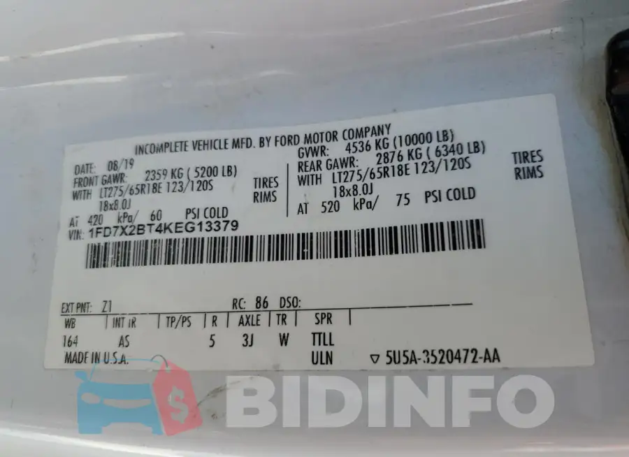 1FD7X2BT4KEG13379 Photo# 12