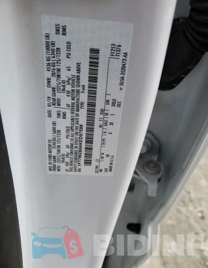 1FT7W2B66KED97598 Photo# 13