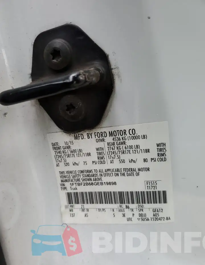 1FTBF2B68GEB19898 Photo# 12