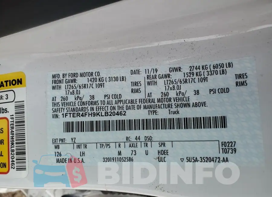 1FTER4FH9KLB20462 Photo# 12